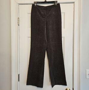 Casual Corner Wide Leg Thin Cord  Corduroy Pants - Dark Brown Sz 2